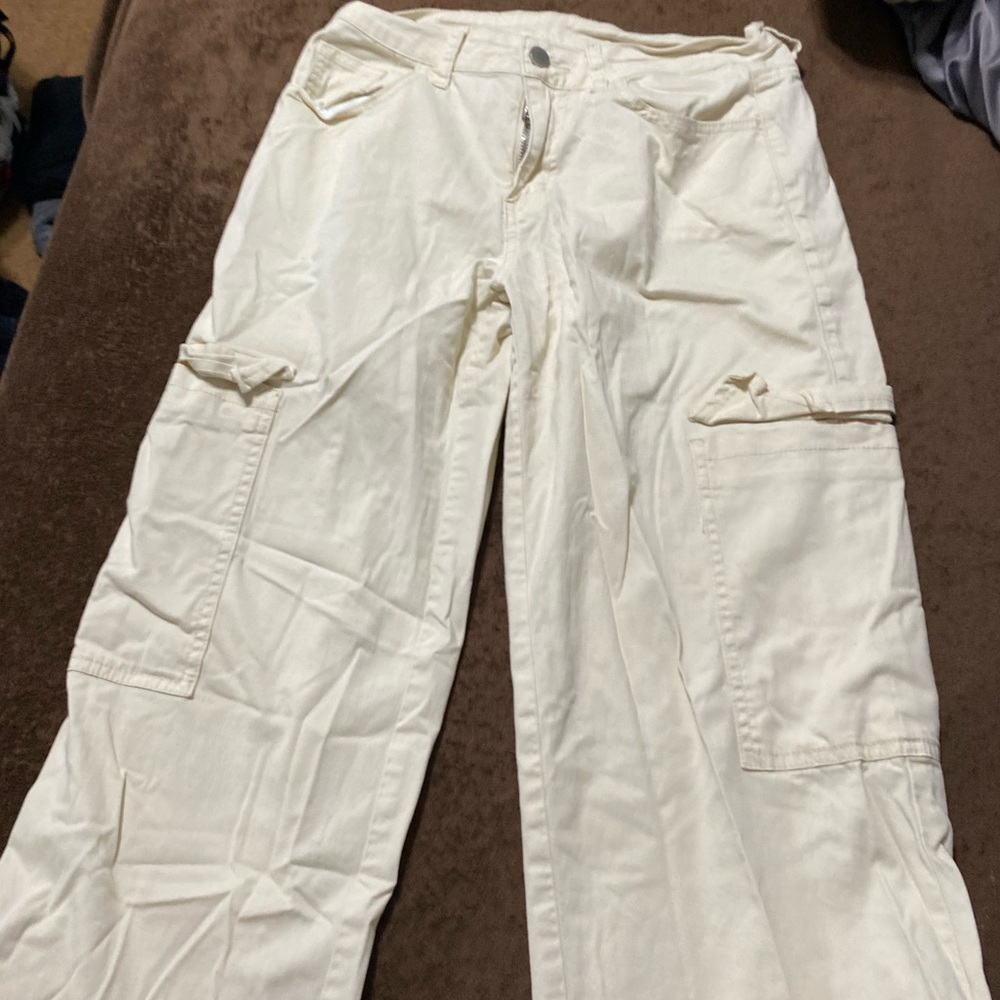 Cream cargo pants